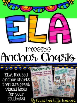 Preview of ELA Anchor Charts Bundle (Traceable)