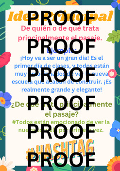 Preview of ELA Anchor Charts / Handouts (Spanish)