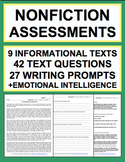 ELA Assessment & Test Prep: Reading Informational Text, Writing, SEL Bundle
