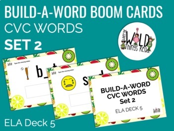 Preview of Phonics Boom Cards: Build CVC Words 2