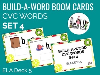 Preview of Phonics Boom Cards: Build CVC Words 4