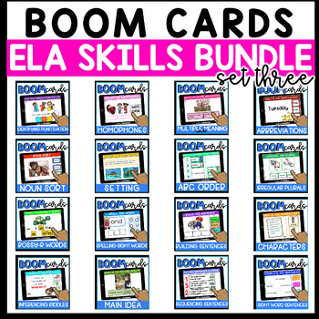 Preview of ELA BUNDLE {set three}: Boom Cards™ (distance learning)