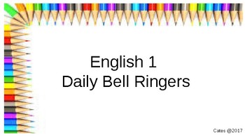 Preview of Secondary ELA Common Core Bell Ringers