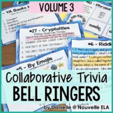 ELA Bell Ringers - ELA Trivia and Classroom Community - Br