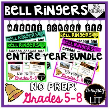 Preview of ELA Bell Ringers (Entire Year Bundle)
