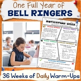 Middle School Bell Ringers ELA - ENTIRE YEAR of Morning Wo