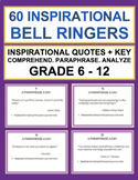 ELA Bell Ringers | Paraphrasing | Inspirational Quotes
