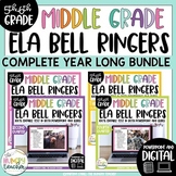 ELA Bell Ringers Upper Elementary Middle School Editable Digital