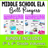 ELA Bell Ringers for Middle School Complete Year 5th and 6