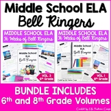 ELA Bell Ringers for Middle School Complete Year 6th and 8