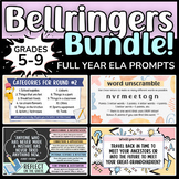 ELA Bellringers BUNDLE - 150+ Fun Middle School English Wa