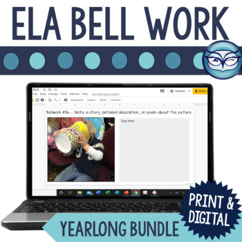 Preview of ELA Bell Ringers for Upper Elementary | Printable and Digital Yearlong Bundle