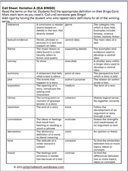 ELA Test Prep: Bingo by GritGrindTeach | Teachers Pay Teachers