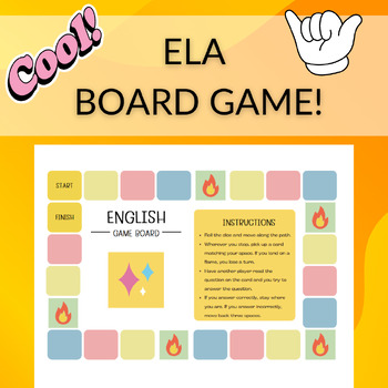 Preview of ELA Board Game (Great for Centers or Sub Plans)