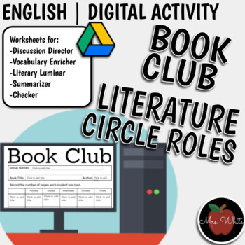 Preview of ELA | Book Club & Literature Circle Worksheets (Digital)
