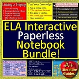 ELA Reading Bundle for Google Drive 6 Digital Notebooks Dr