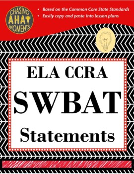 Preview of ELA CCRA SWBAT Statements