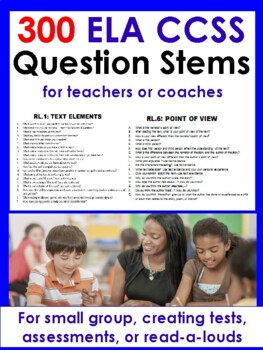 Preview of ELA CCSS ? Stems for small group, tests, & more  (gr 3-5)