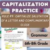 ELA Capitalization Rules Practice Worksheet | Rule #4: Sal