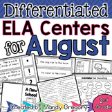ELA Centers with Differentiation, Student Rubrics, and Men