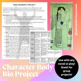 ELA Character Body Biography Project & Rubric