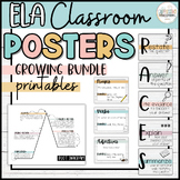 ELA Classroom Anchor Charts Posters GROWING BUNDLE