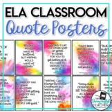 ELA Classroom Quote Posters (Paint Splatter Theme)