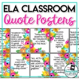 ELA Classroom Quote Posters (Tropical Brights Theme)