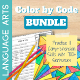 Grammar & Reading Comprehension Color by Number Activities