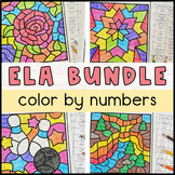 ELA Color by Number Worksheets Coloring Activities Mega Bundle