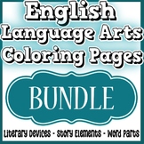 ELA Coloring Doodle Pages Bundle! Literary Devices, Story 