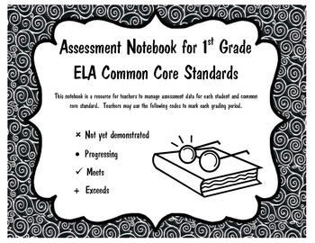 Preview of ELA Common Core Assessment 1st Grade Notebook