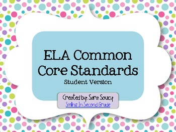 Preview of ELA Common Core I Can Statements - 2nd Grade