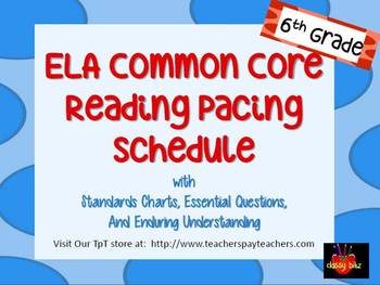 Preview of ELA Common Core Pacing Schedule Bundle
