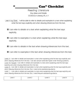 Preview of 4th grade ELA Common Core Rubrics