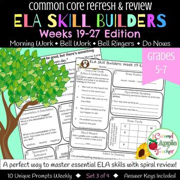 Preview of ELA *Common Core* Skill Builders: Weeks 19-27 Edition {Bell Work/Bell Ringers}