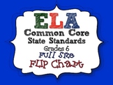 Ela Common Core Standards: Grade 6 Full Size Binder Flip Charts