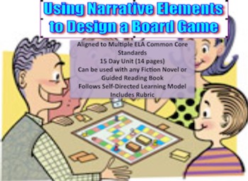 Preview of ELA Common Core - Story Plot- Literary Elements- Board Game Unit