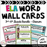 ELA Word Wall Editable 3rd-6th BUNDLE - Chevron
