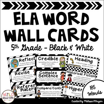 Preview of ELA Word Wall Editable