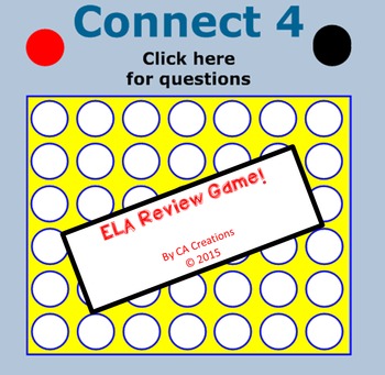 Preview of ELA Connect 4 Test Prep Review Game (CCSS/Georgia Milestones)