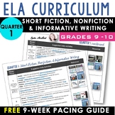 ELA Curriculum Map Pacing Guide for 9th & 10th English Qua
