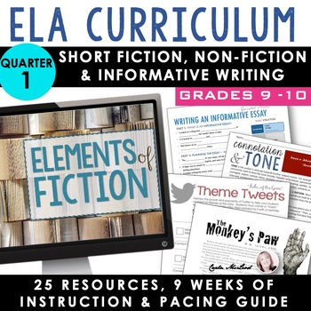 Preview of ELA Curriculum Q1 9th 10th Grade - Short Story, Nonfiction, Informative Writing