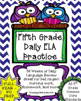 Preview of ELA Daily Morning Work/Bell Ringer NO PREP FULL YEAR Meets All CCSS Standards