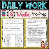 ELA Daily Warm-Up Work - 18 weeks