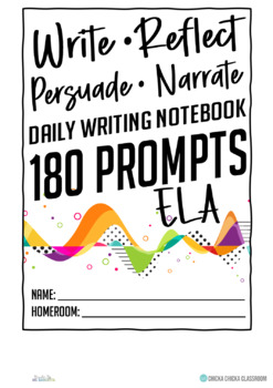 Preview of ELA Daily Writing Notebook (Argumentative, Persuasive, Narrative) 180 Prompts