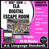 ELA Digital Escape Room 360° View | High School Language S