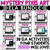 ELA Digital Activity Mystery Pixel Art Self-Checking Bundle