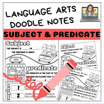 Preview of ELA Doodle Notes - Subject & Predicate