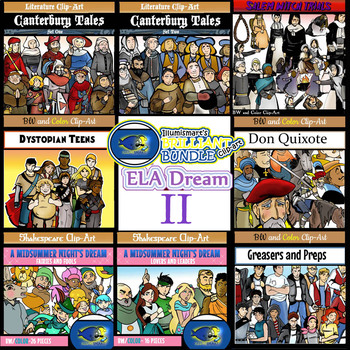 Preview of ELA Dream 2 ....Bundle!  100+ Pieces of Clip-Art! Lit classics!